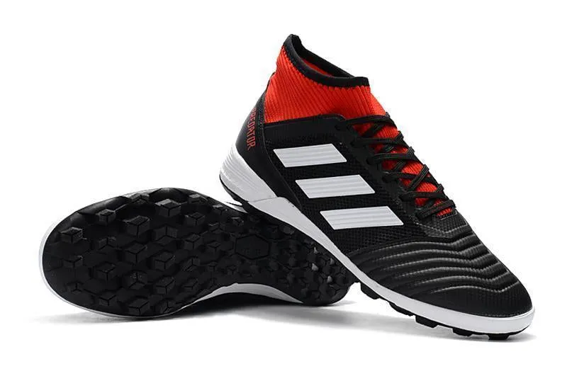 Responsive Support Sturdy Build New Adidas Predator TF Primeknit Soccer Cleats Shoes Black White Red