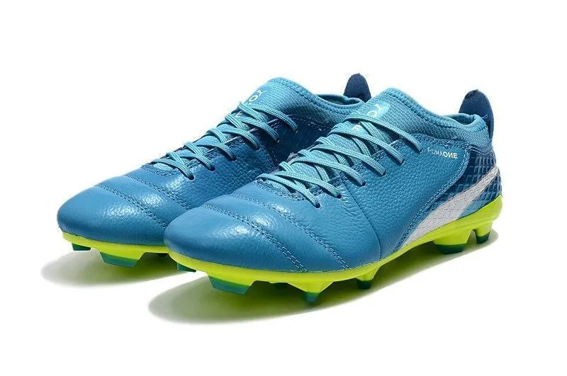 Stable arch Puma One FG Football Boots - BlueWhiteGreen
