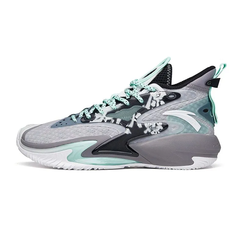 Customizable Anta Men's Shock The Game 5.0 Crazy Tide 3.0 High Basketball Shoes Black/Gray