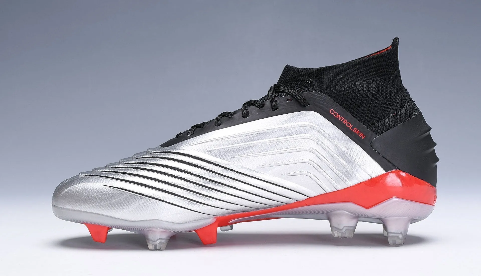 Sport Outfit Skill Practice New Adidas Predator 19.1 FG Soccer Cleats Shoes Silver Orange