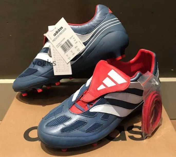 New Adidas Predator Precision FG Soccer Cleats Shoes Blue Red White Morning Training