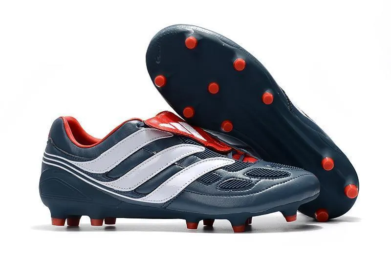 New Adidas Predator Precision FG Soccer Cleats Shoes Blue Red White Seamless Feel Team Player