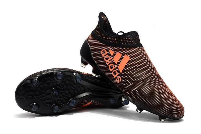 New Adidas X Series FG Soccer Cleats Shoes Orange Black Speed Boots Adult Sports