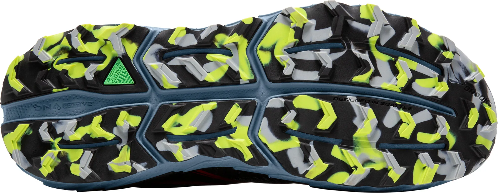 Shock Diffusion Brooks Cascadia 18 Mens Trail Running Shoes - Blue