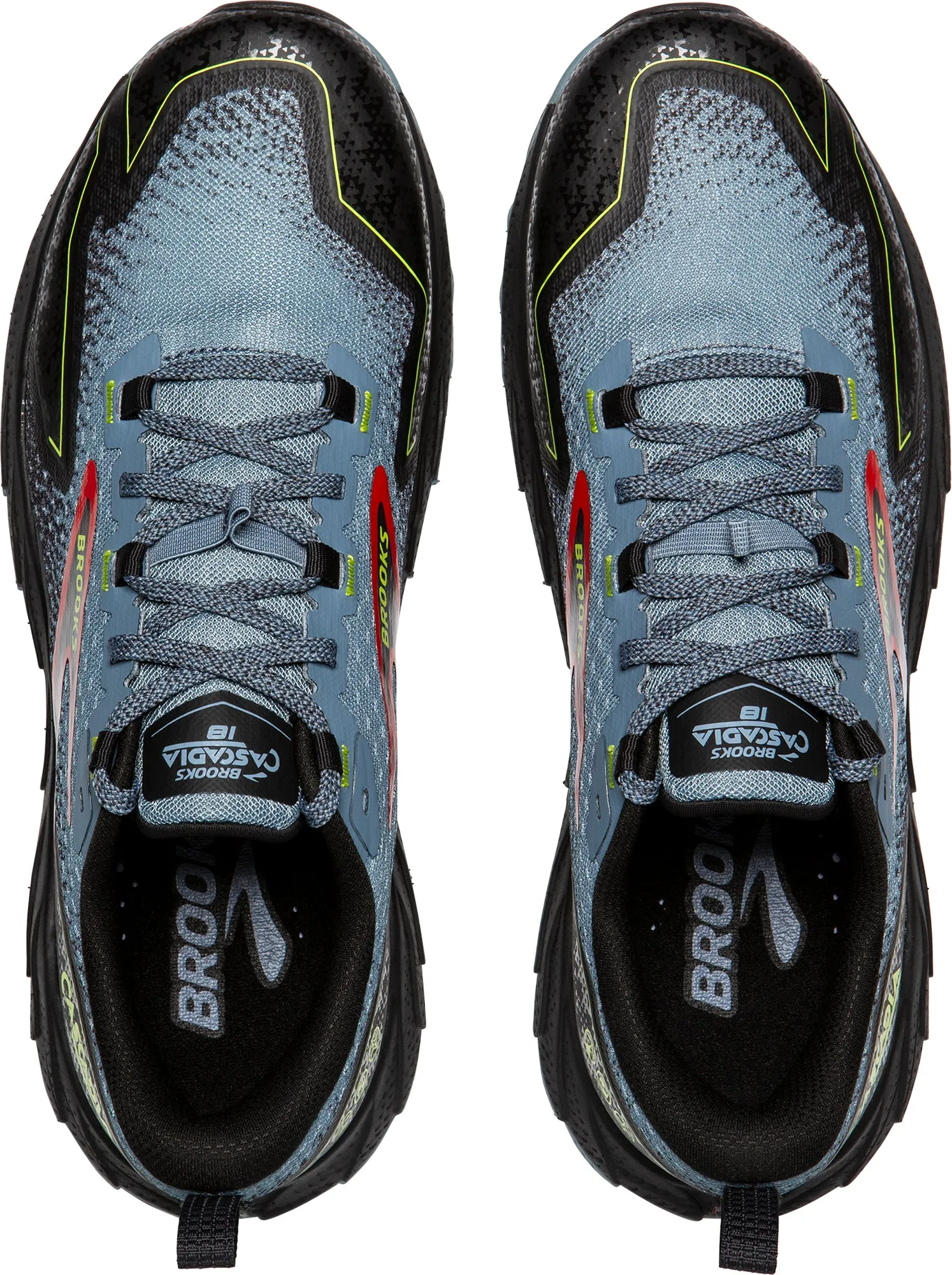 Brooks Cascadia 18 Mens Trail Running Shoes - Blue foldable