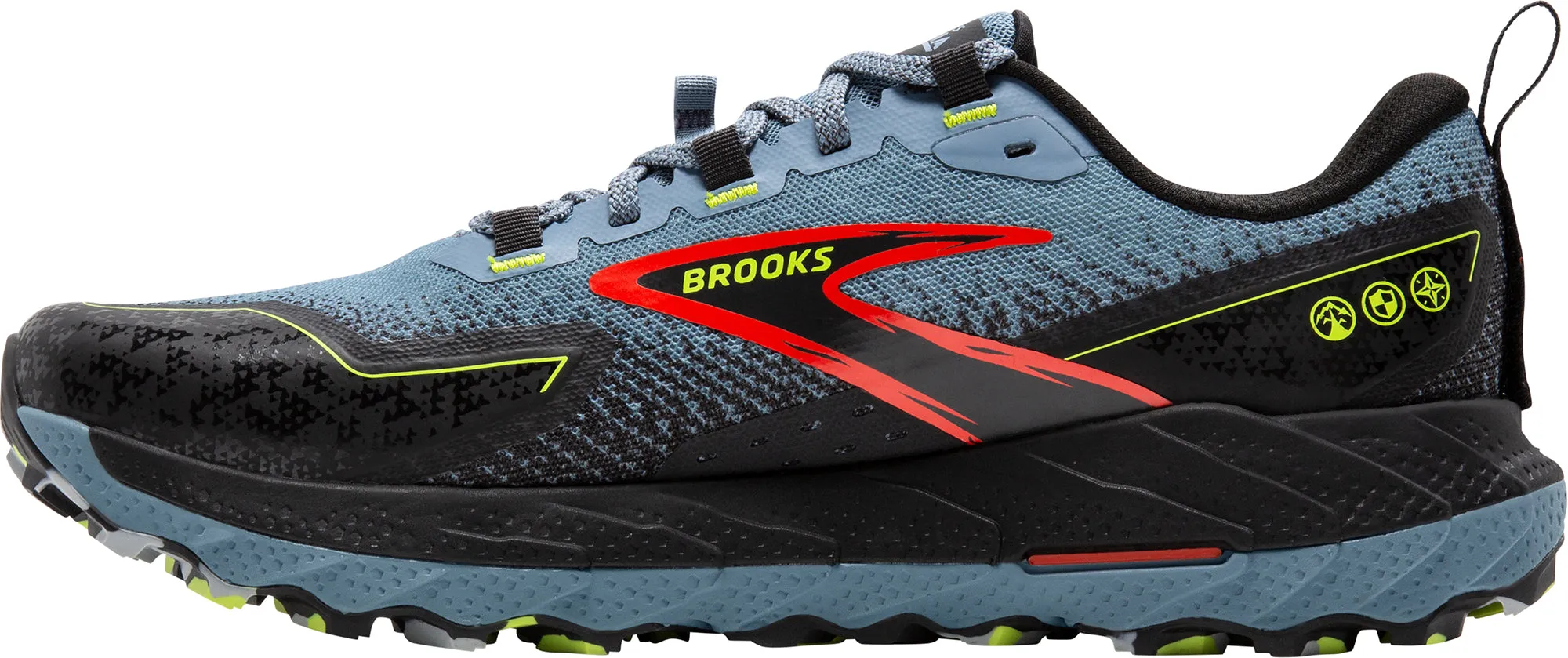 Heel Lock System volleyball - compatible running shoes Brooks Cascadia 18 Mens Trail Running Shoes - Blue