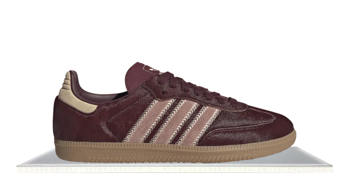 Slow Pace Adidas Samba Maroon Sand Strata Pony