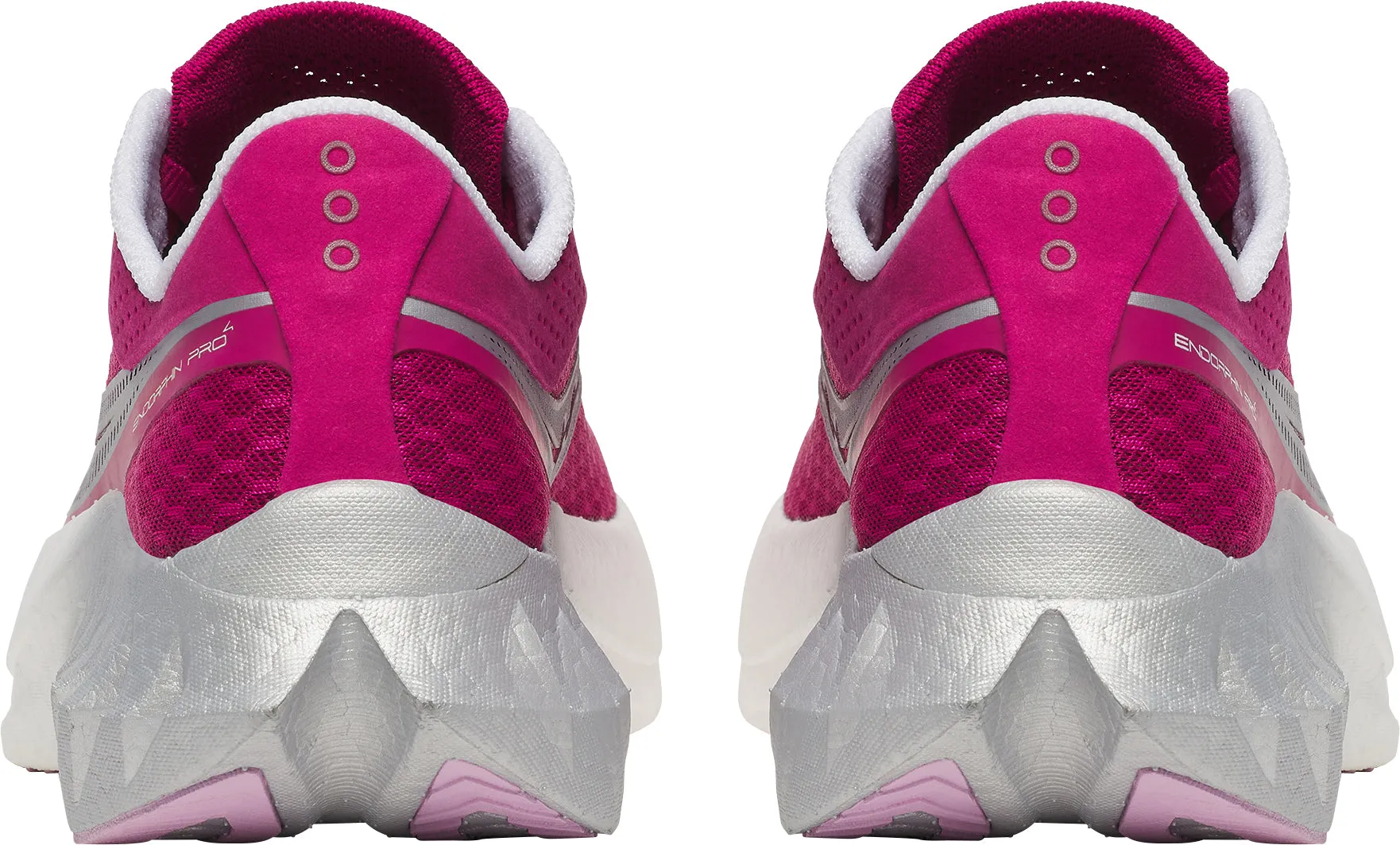 Compression Zoned Upper Bouncy Ride Feel Saucony Endorphin Pro 4 Womens Running Shoes - Pink