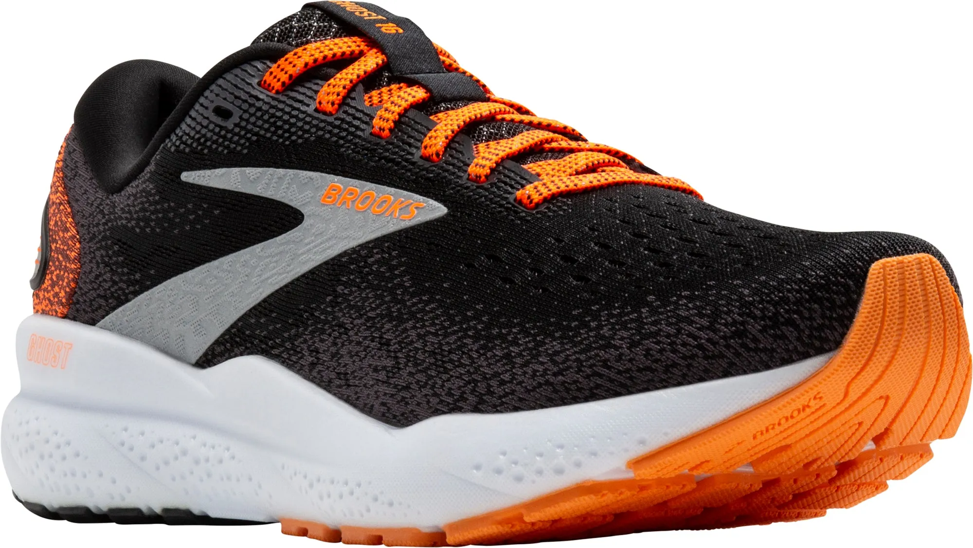 Dual Density Insert Brooks Ghost 16 Womens Running Shoes - Black