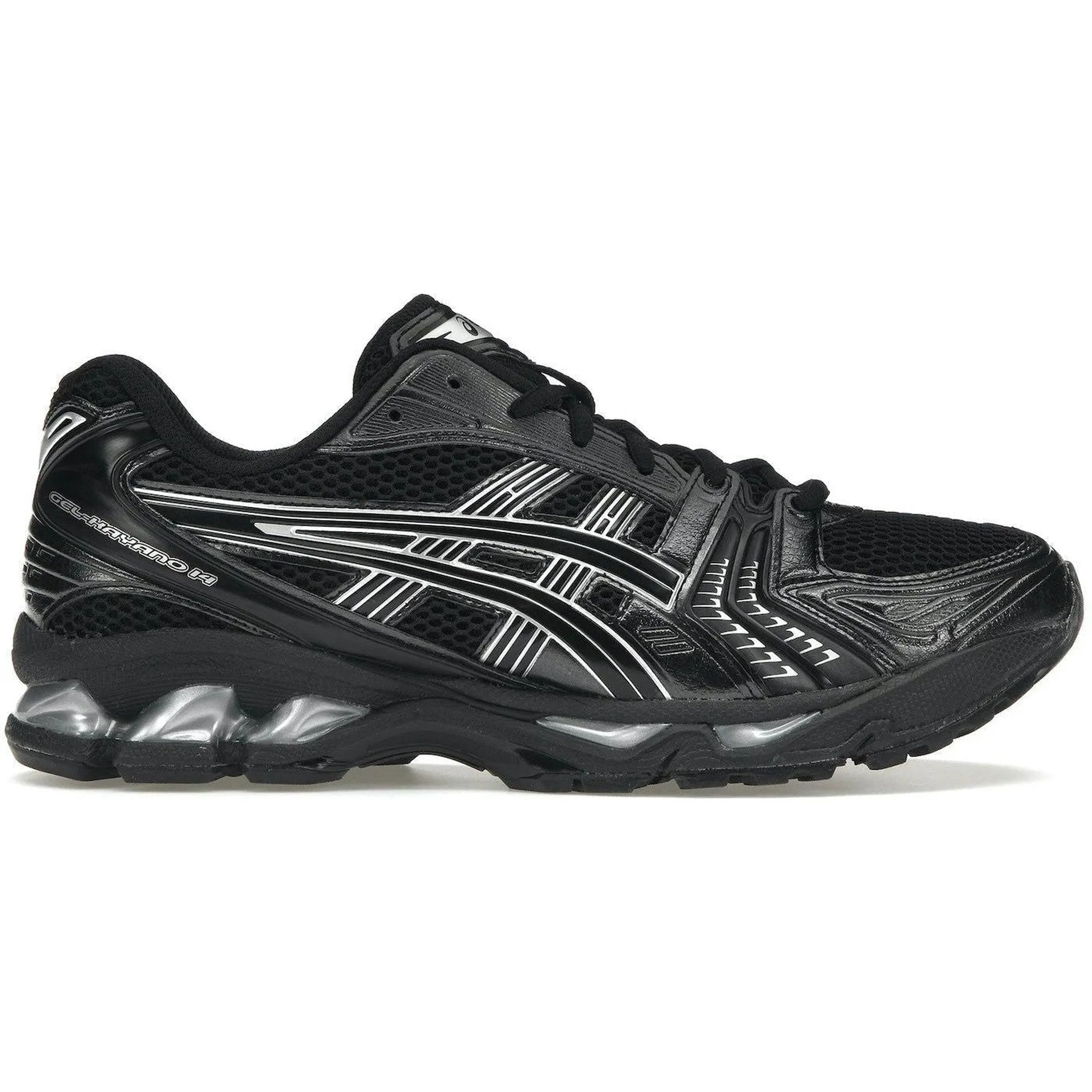 ASICS Gel-Kayano 14 Black Pure Silver polarized sunglasses Ultra Grip Outsole