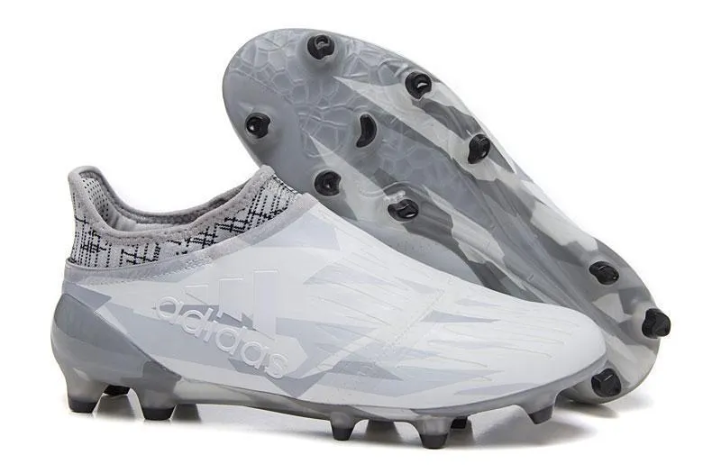 Adidas X 16  Purechaos FG Soccer Cleats White Clear Grey Black Footing Control