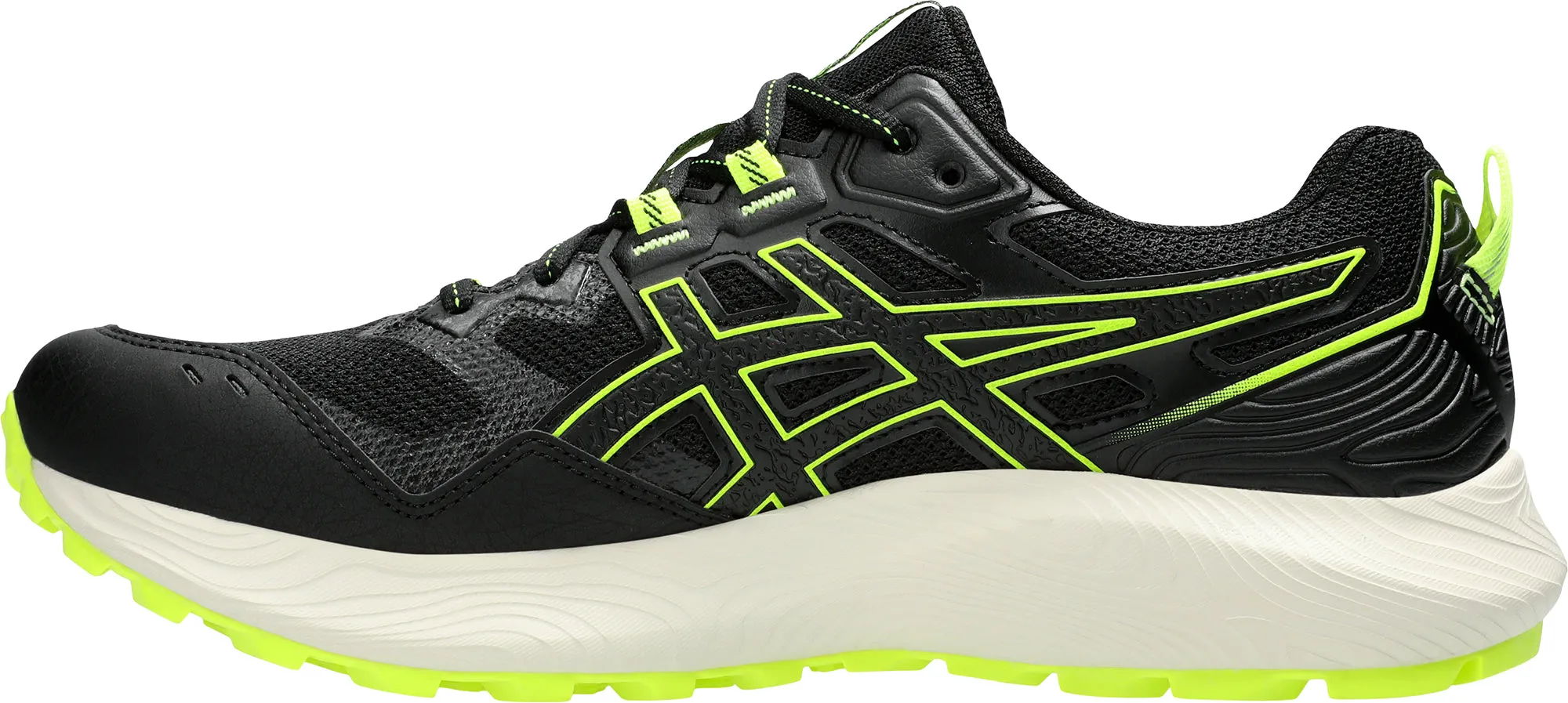 Asics Gel Sonoma 7 Mens Trail Running Shoes - Black Flexible Soles Orthotic Friendly Insole