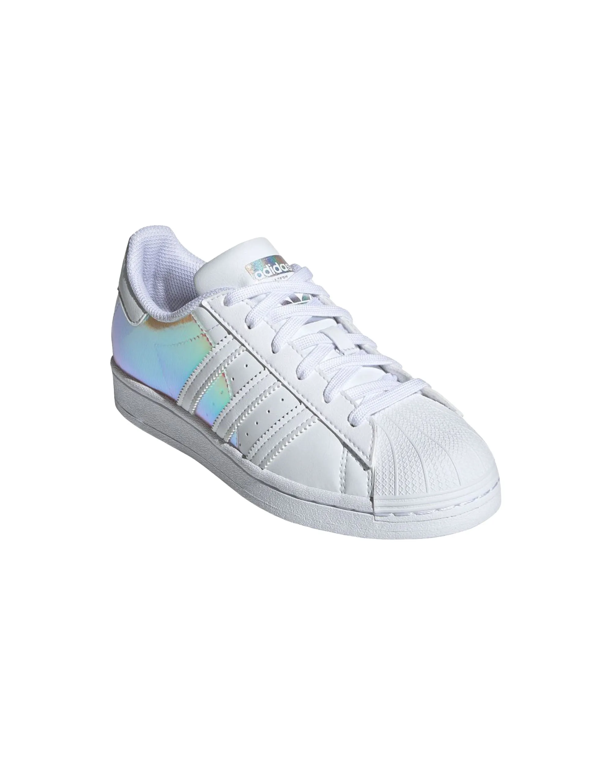 Adidas Superstar J White Glitter Foot Form Light Layers