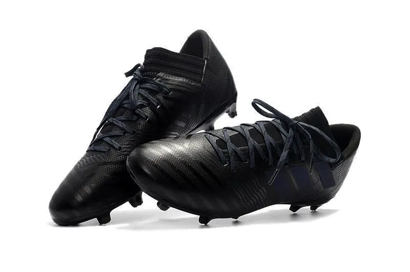 Compact Feel Durable Comfort New Adidas Nemeziz Messi FG Soccer Cleats Shoes Black
