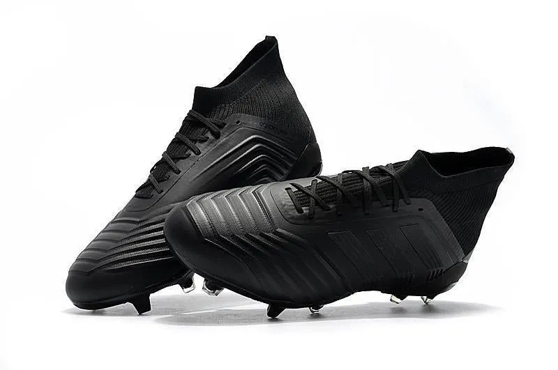 New Adidas Predator FG/AG Soccer Cleats Shoes Black High Grip All-Weather