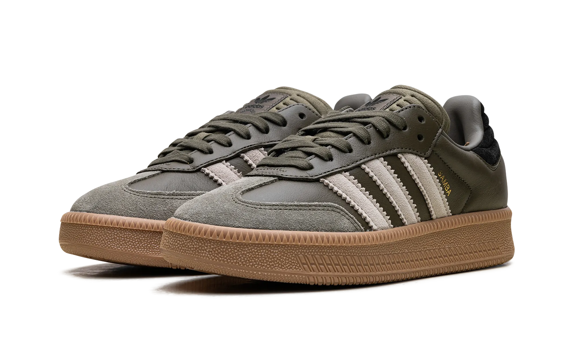 Elastic Cuff Hop Step Samba XLG "Olive Strata Wonder Beige Gold Metallic"