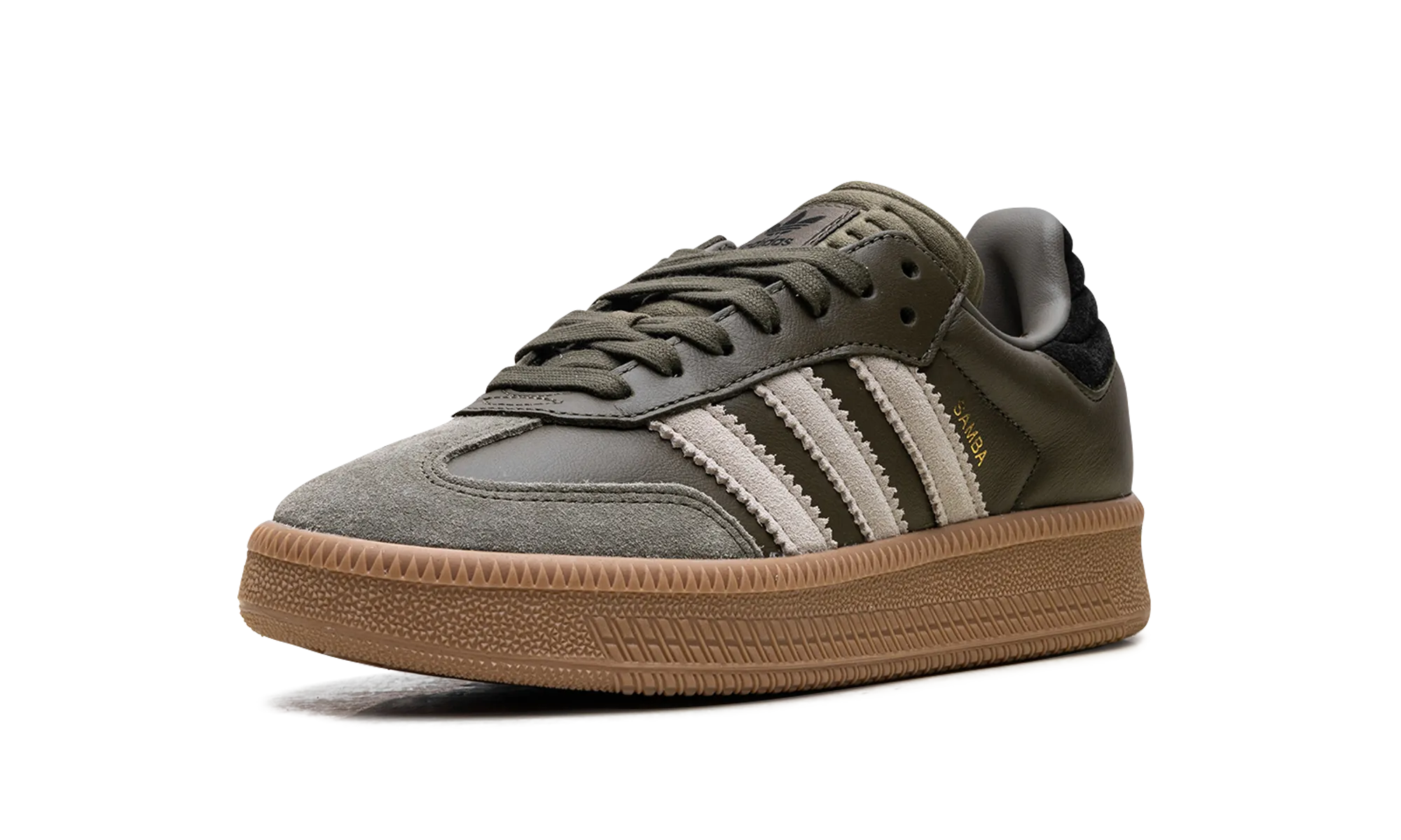 Unisex Comfort Samba XLG "Olive Strata Wonder Beige Gold Metallic"