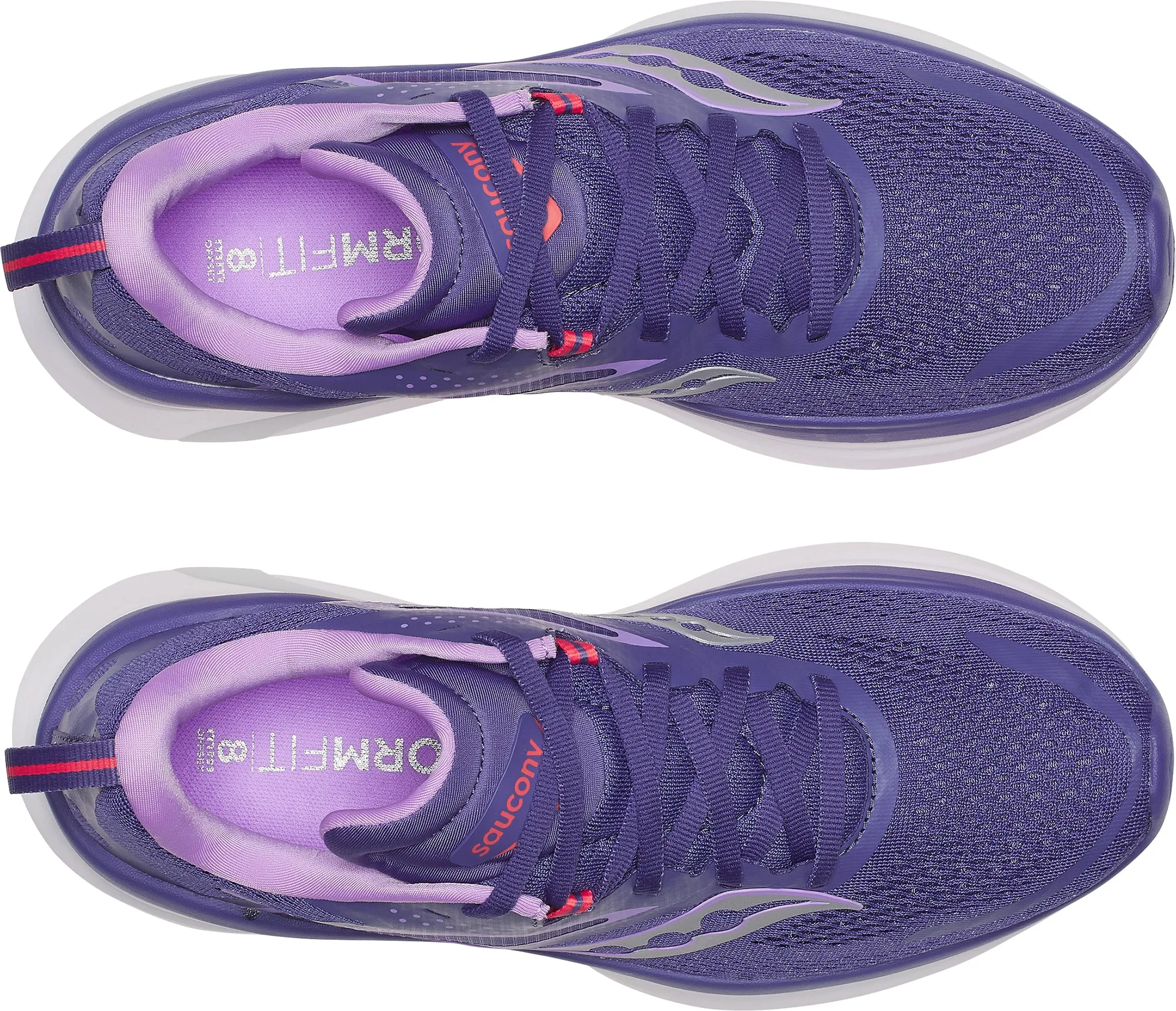 single - density midsole shoes Flexible Forefoot Construction Saucony Omni 22 Womens Running Shoes - Purple