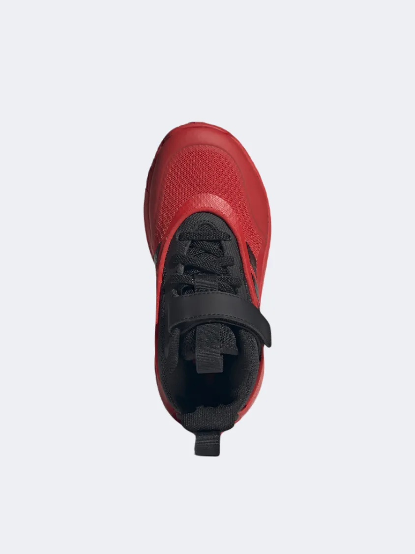 Adidas Own The Game 3 Kids Basketball Shoes Black/Red Satin Glow