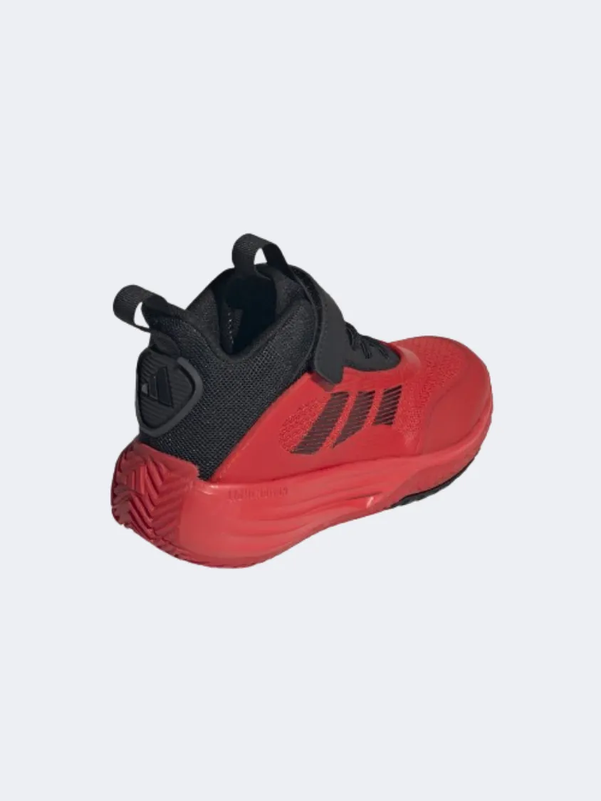 Adidas Own The Game 3 Kids Basketball Shoes Black/Red Play Hard