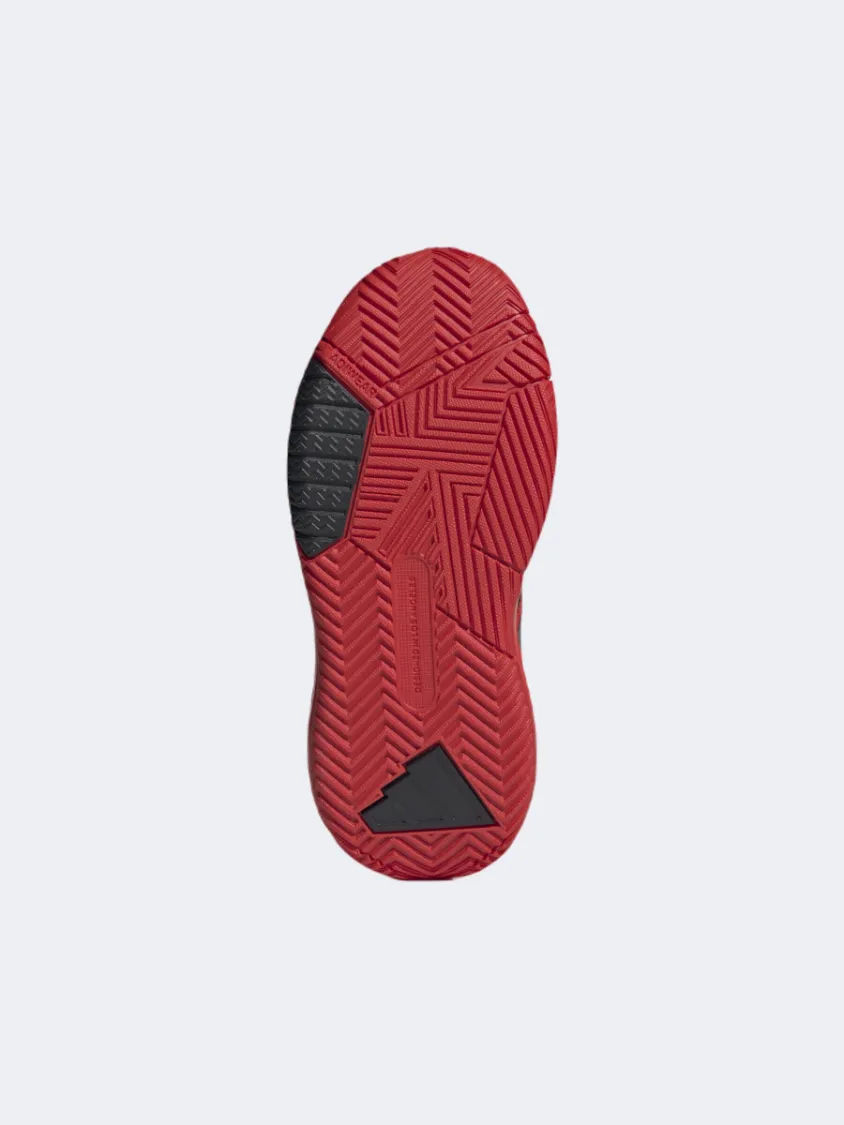 Adidas Own The Game 3 Kids Basketball Shoes Black/Red Scandi Clean
