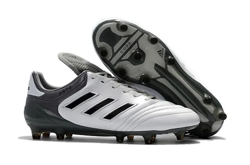 Adidas Copa 17.1 FG Soccer Cleats Shoes White Black Gray Solid Drive