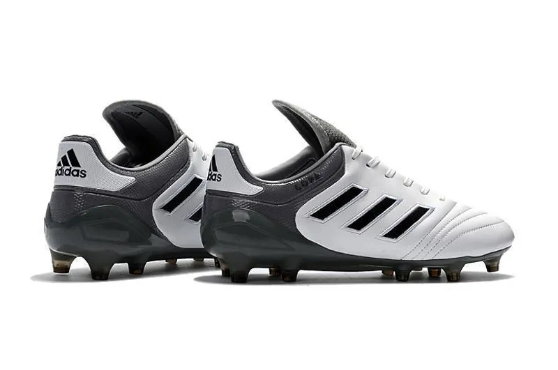 Soccer Match Adidas Copa 17.1 FG Soccer Cleats Shoes White Black Gray