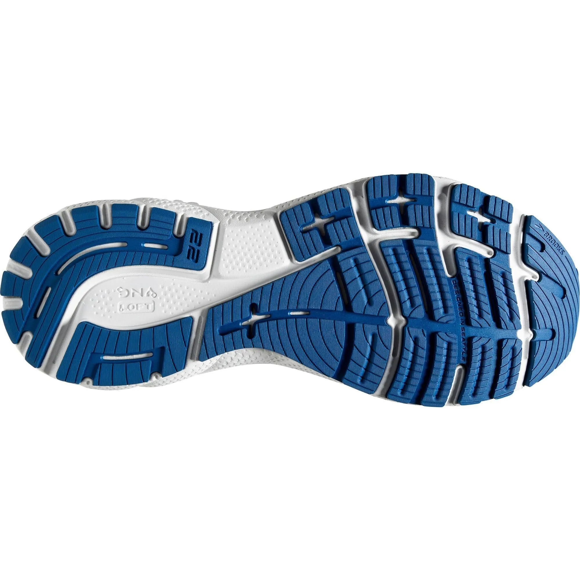 Brooks Adrenaline GTS 22 Mens Running Shoes - Blue Comfortable foot wrap Hydraulic Ventilation System