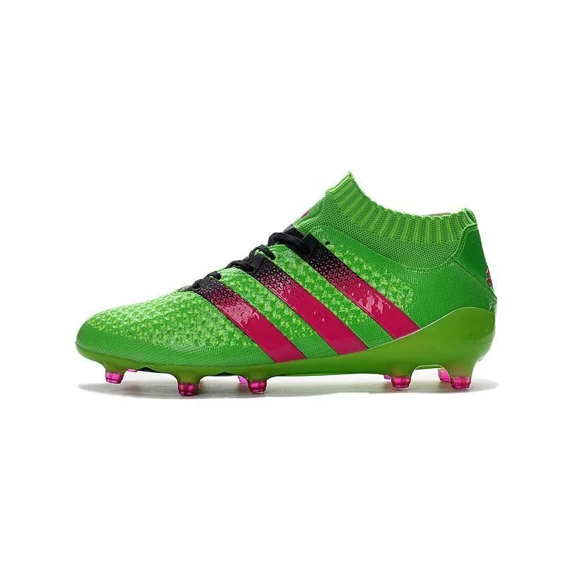 Adidas Ace 16.1 Primeknit FG Soccer Cleats Solar Green Pinkcore Black Turning Agility