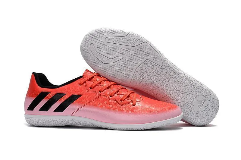 New Adidas Messi 16.3 Indoor Court ADX029 Soccer Cleats Shoes Red Black White All Game Comfort Durable Studs