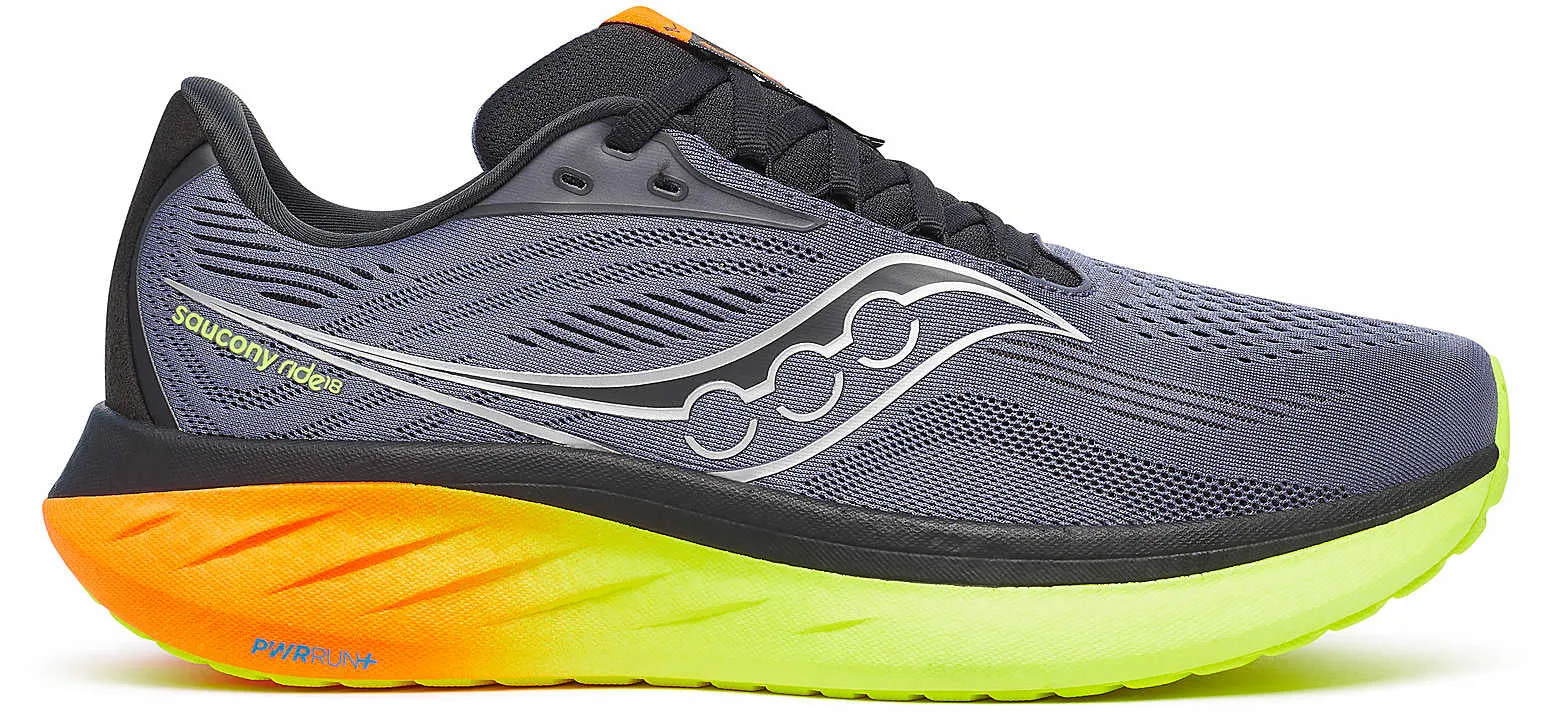 marble - design shoes Saucony Ride 18 Mens Running Shoes - Grey