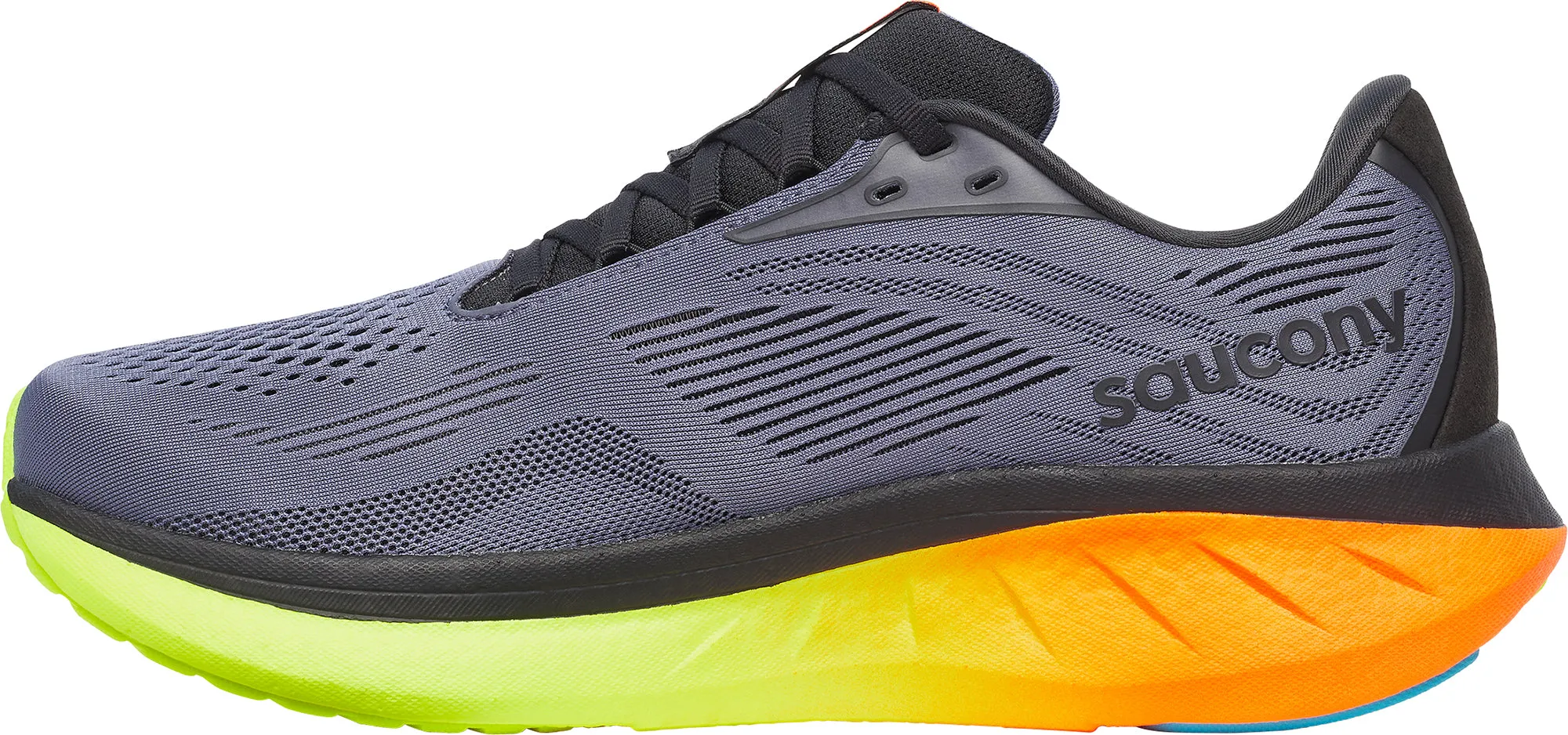 Saucony Ride 18 Mens Running Shoes - Grey Ultra Responsive Cushion