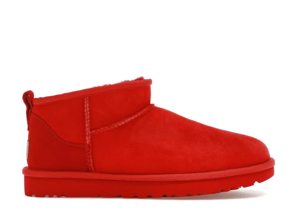 Ankle Collars Quick Dry Textiles UGG Classic Ultra Mini Boot Samba Red