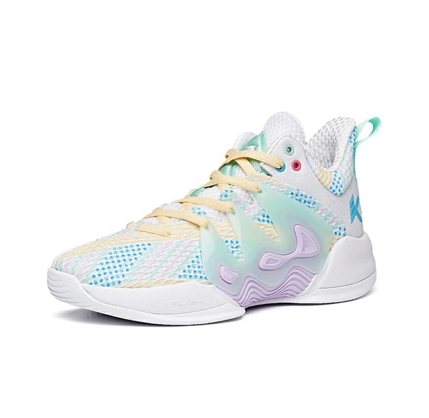 Multi Directional Flex Grooves Dynamic Containment Anta KT "The Mountain 1.0" Low - White/Blue/Purple