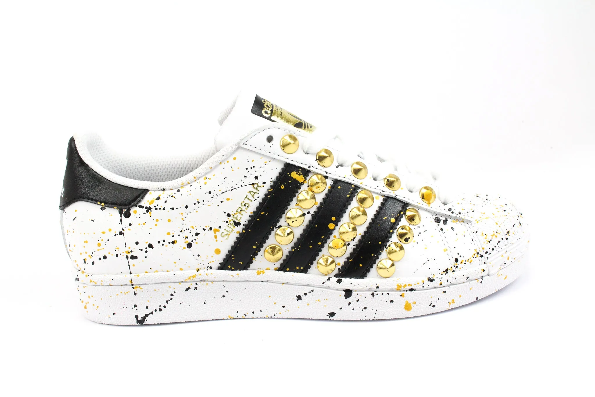 Adidas Superstar Gold Borchie & Vernice Retro Tone Denim Ease