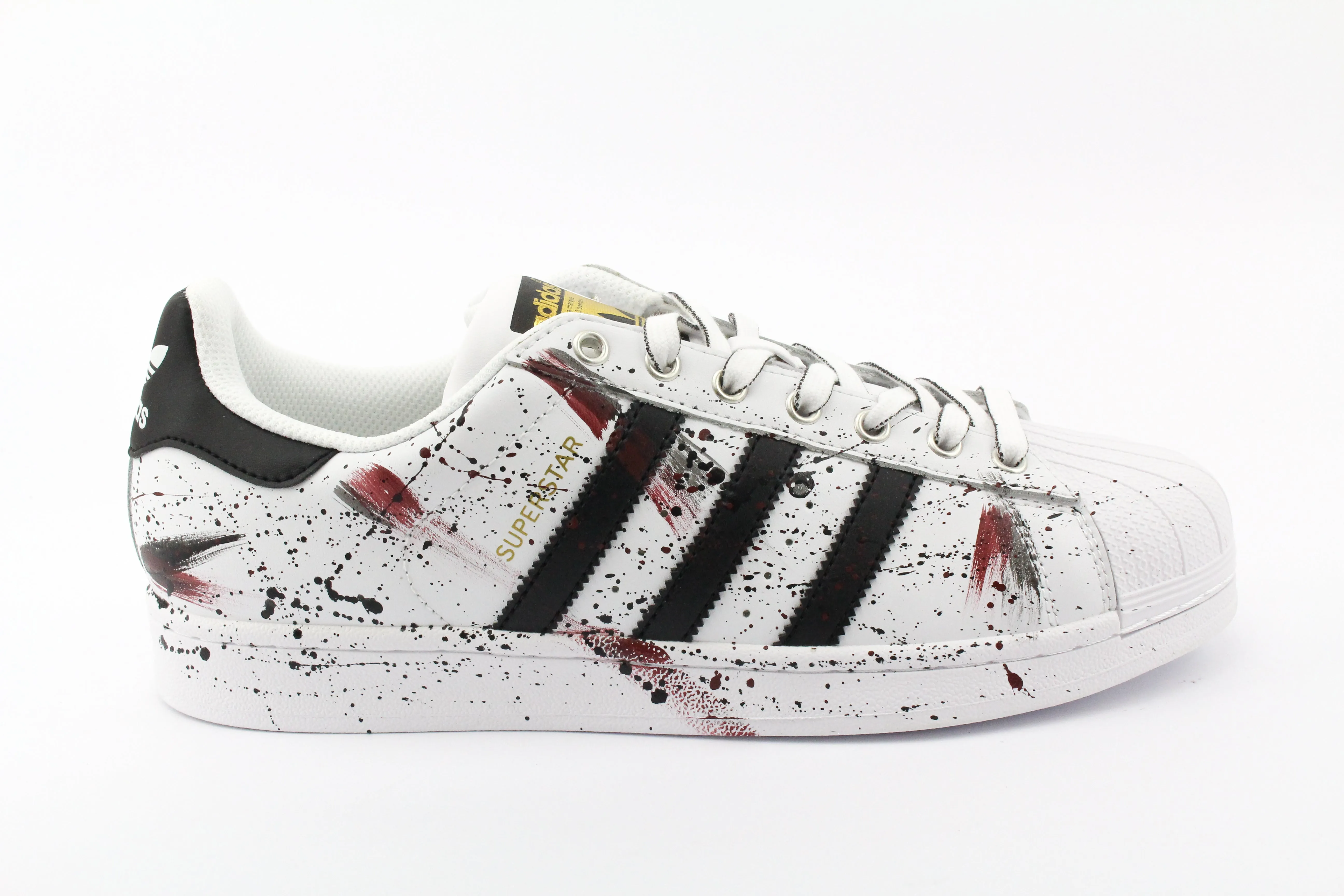 Platform Style Morning Pace Adidas Superstar Bordeaux/ Black Vernice