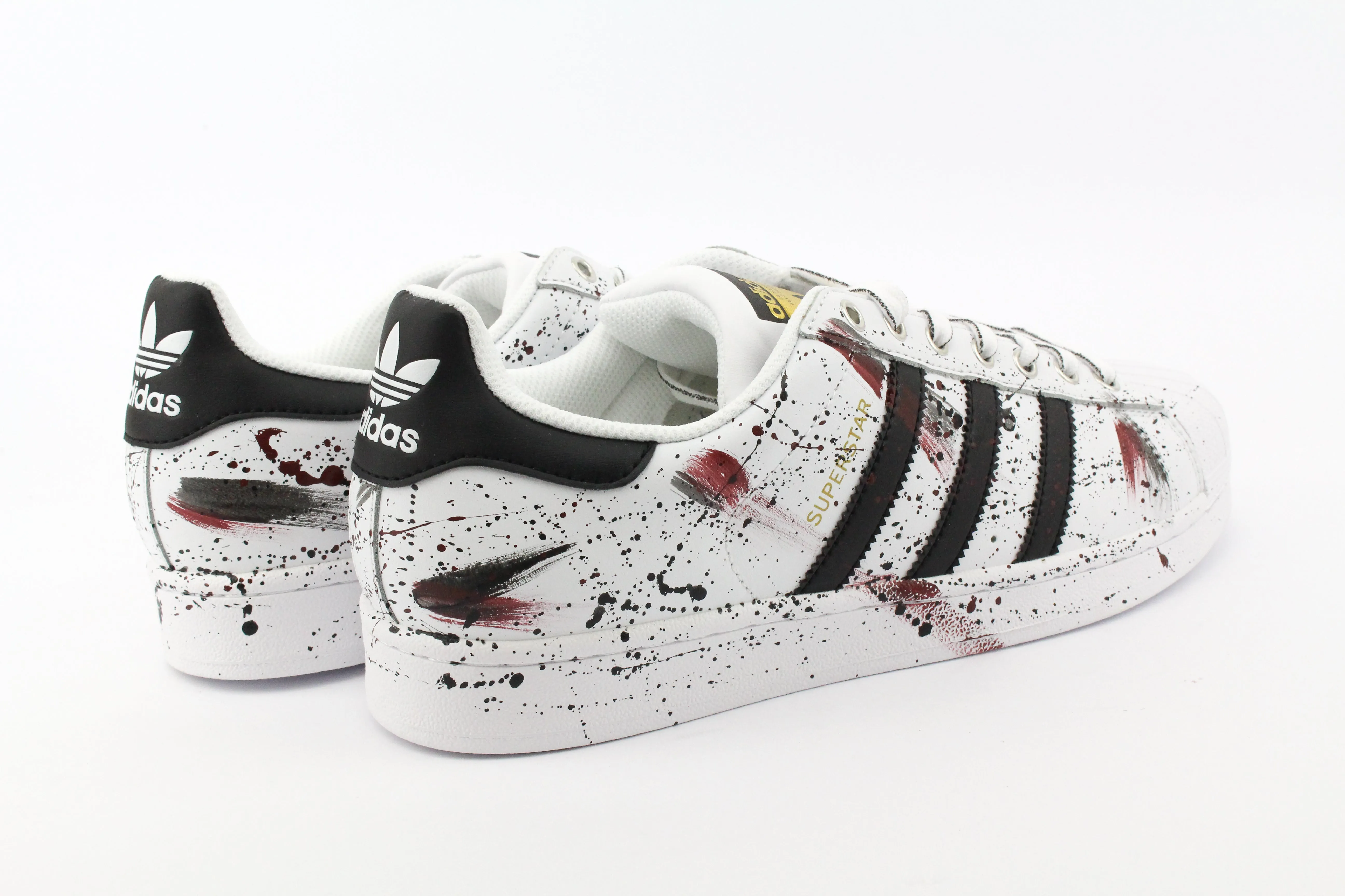 Drive Friendly Slim Profile Adidas Superstar Bordeaux/ Black Vernice