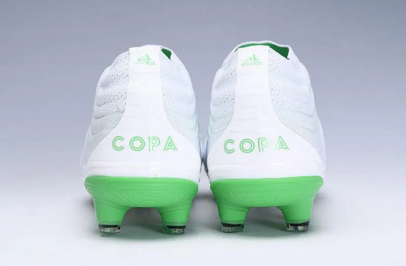New Adidas Copa 19   FG 2019 Soccer Cleats Shoes White Green Power Moves Enhanced grip
