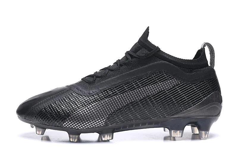New Puma One 5.1 FG AG Soccers Cleats Shoes All Black Cleat Bottom School Training