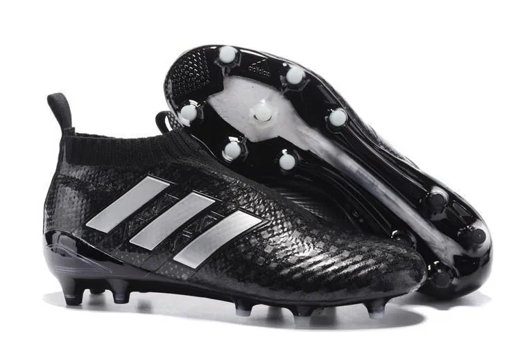 Adidas Ace 17  Purecontrol FG Soccer Cleats Core Black White Play Control