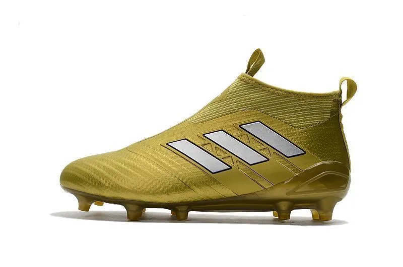 Foot Movement Adidas ACE PureControl FG Soccer Cleats Shoes Gold White