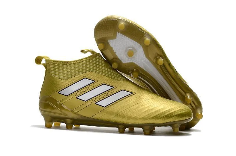 Adidas ACE PureControl FG Soccer Cleats Shoes Gold White Balanced Comfort Sturdy Build