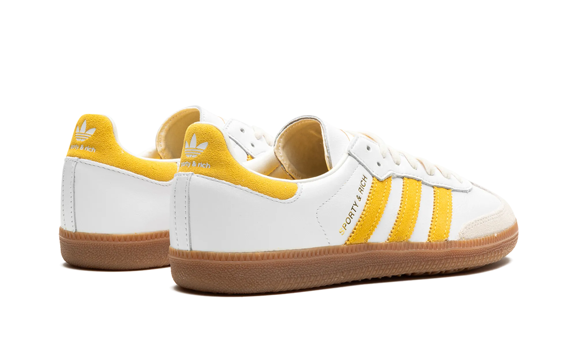 Samba OG "SPORTY & RICH - White Bold Gold" Shockproof Heel Fast Track