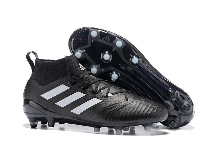 Forward Burst Surface Adapt Adidas ACE 17.1 Primeknit Soccer Cleats CoreBlack White Night Metallic