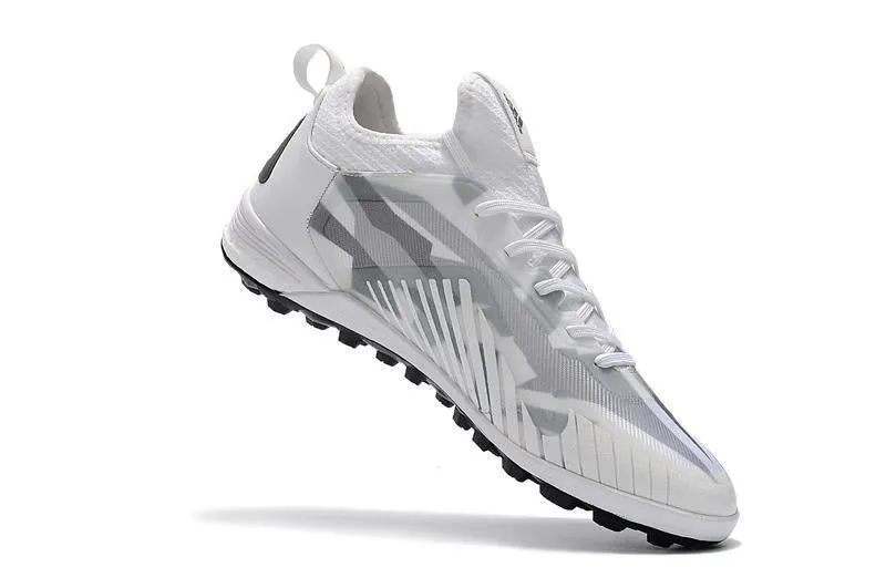 Ground Speed Adidas ACE TF Grass Spike Soccer Cleats Shoes White Gray