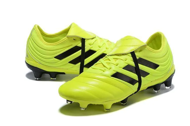 Adidas Copa 19.1 FG Soccer Cleats Shoes Green Black Sleek Fit