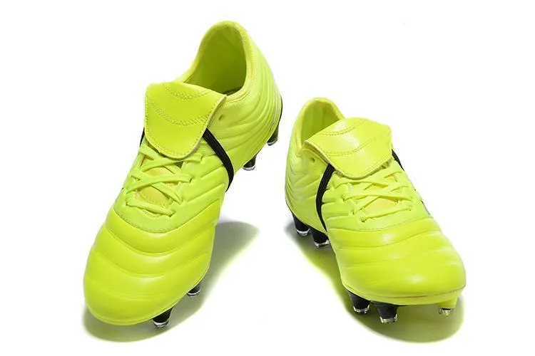 Comfort Build Adidas Copa 19.1 FG Soccer Cleats Shoes Green Black