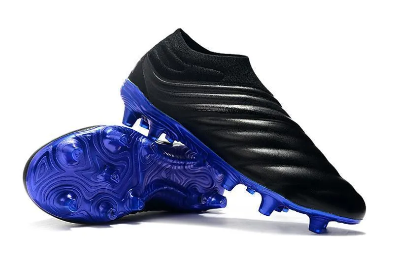 Adidas Copa 19  FG Soccer Cleats Shoes Black Blue Game Flow