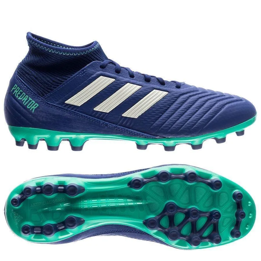 Quick Touch Strength training Adidas Predator 18.3 AG/FG Soccer Cleats Royal Blue White Green