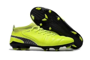 PUMA ONE 17.1 FG Soccer Cleats Electric Green Black Team Player Natural Turf